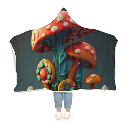 Hippie Mushroom Color Candy Style Design Style 4 Snuggle Blanket