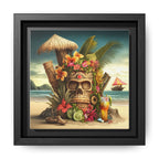 Tiki Dreams by the Shore, Art Print — Colorful Modern Wall Canvas