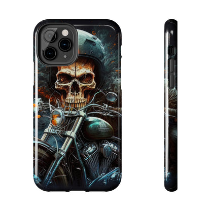 Skull Motorcycle Rider, Ready to Tear Up Road On Beautiful Bike 9 Tough Phone Cases