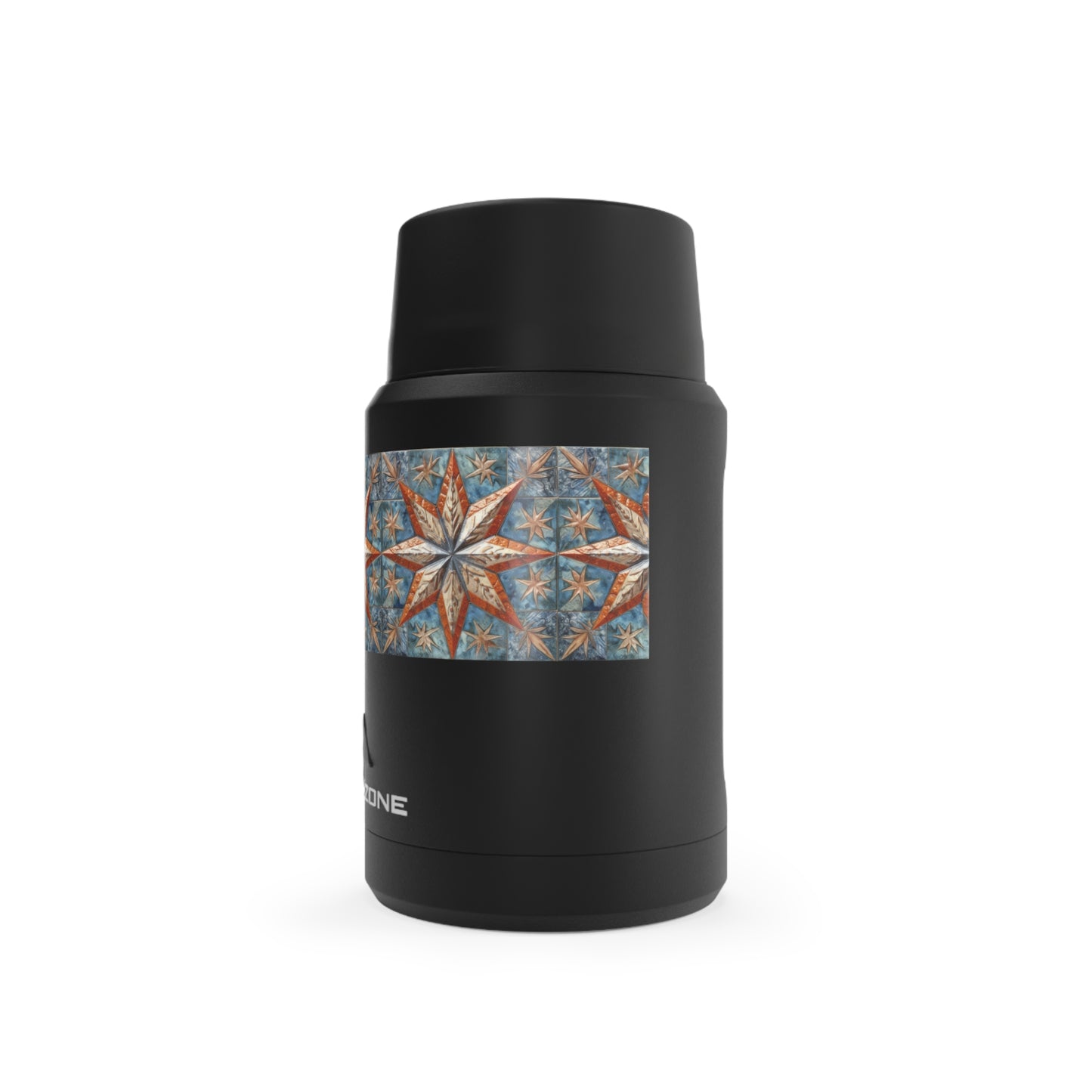 Beautiful Stars Abstract Star Style Orange, White And Blue Titan Copper Insulated Food Storage