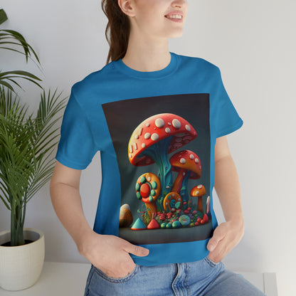 Hippie Mushroom Color Candy Style Design Style 6 Unisex Jersey Short Sleeve Tee