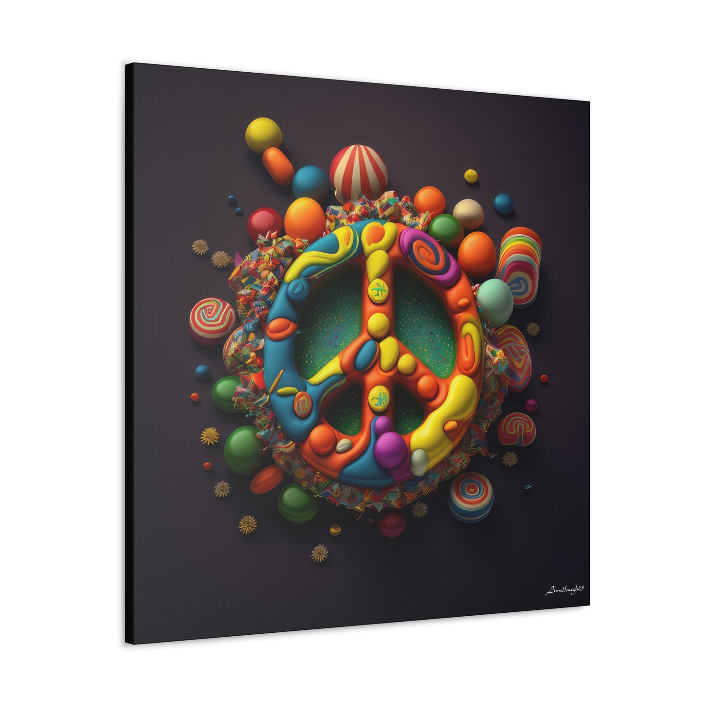 Fantastic Gummie Hippie Peace Sign 5 Canvas Gallery Wraps