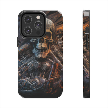 Skull Motorcycle Rider, Ready to Tear Up Road On Beautiful Bike 8 Tough Phone Cases