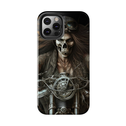 Skull Motorcycle Rider, Ready to Tear Up Road On Beautiful Bike 10 Tough Phone Cases