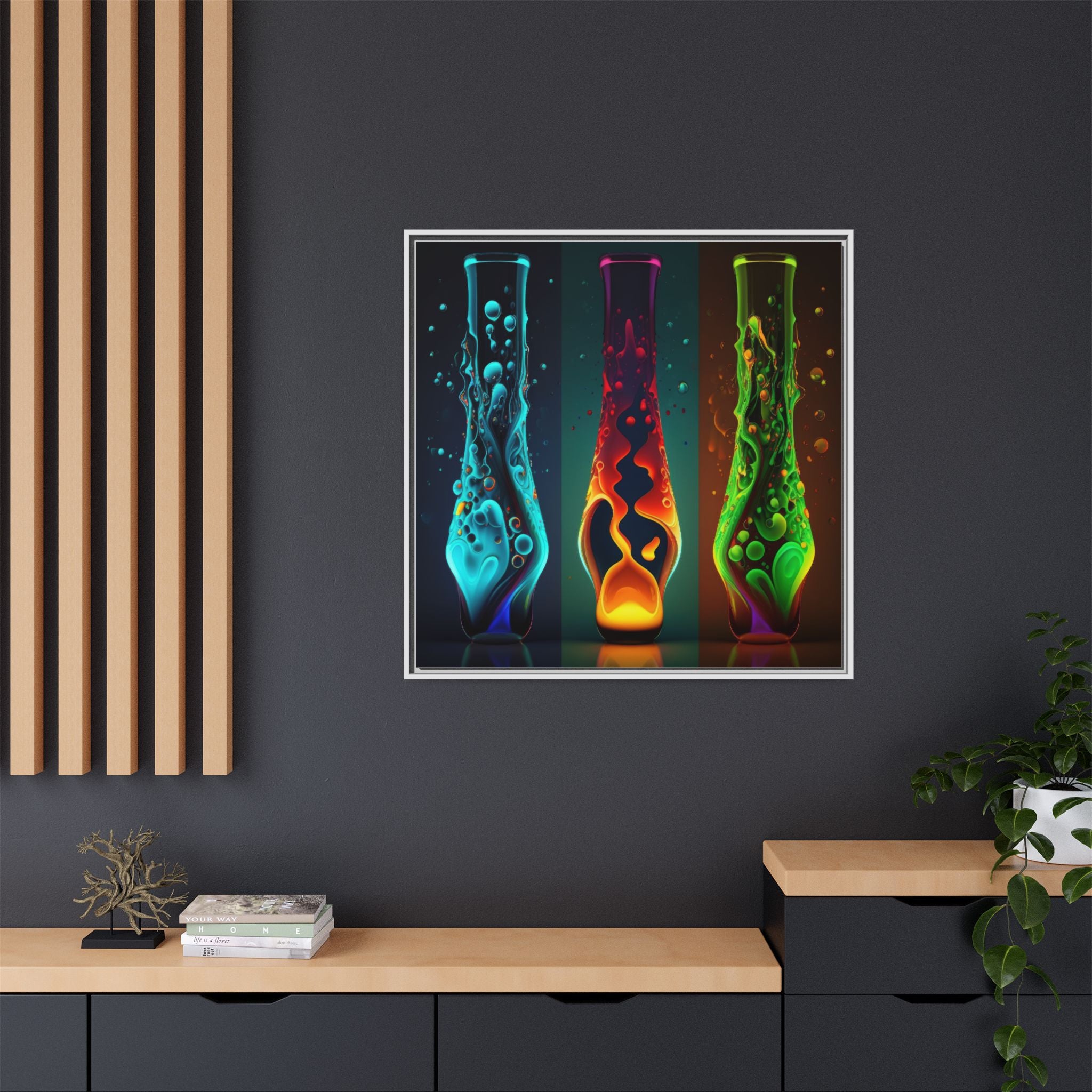 Three States of Flow, Art Print — Colorful Modern Wall Canvas