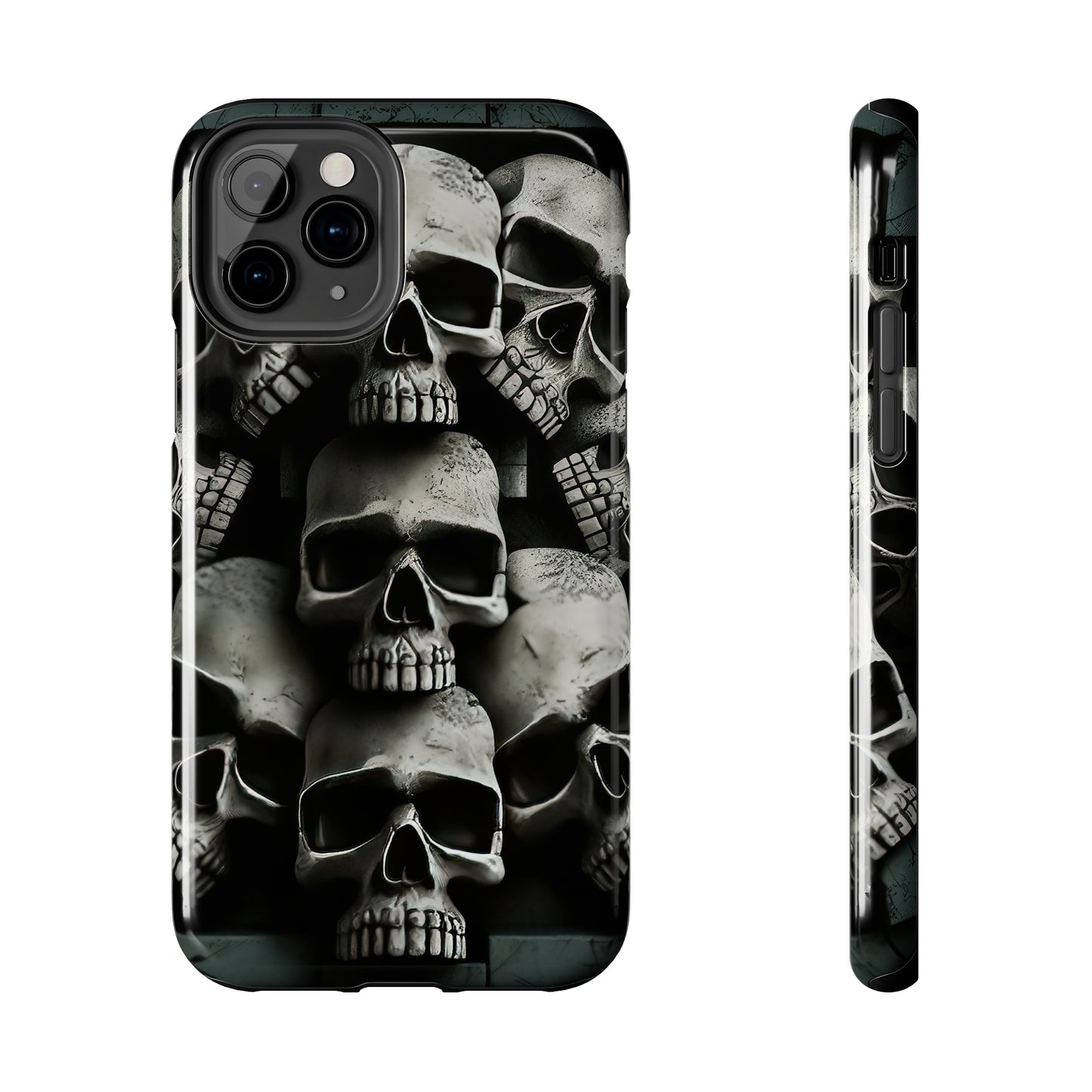 Metallic Chrome Skulls and classic Designed 11 Tough Phone Cases