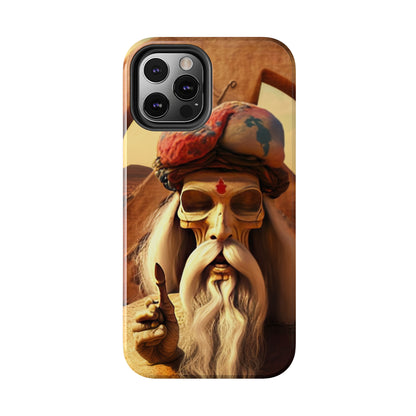 Wise Man In Dessert With Beard And Peace Sign Tough Phone Cases