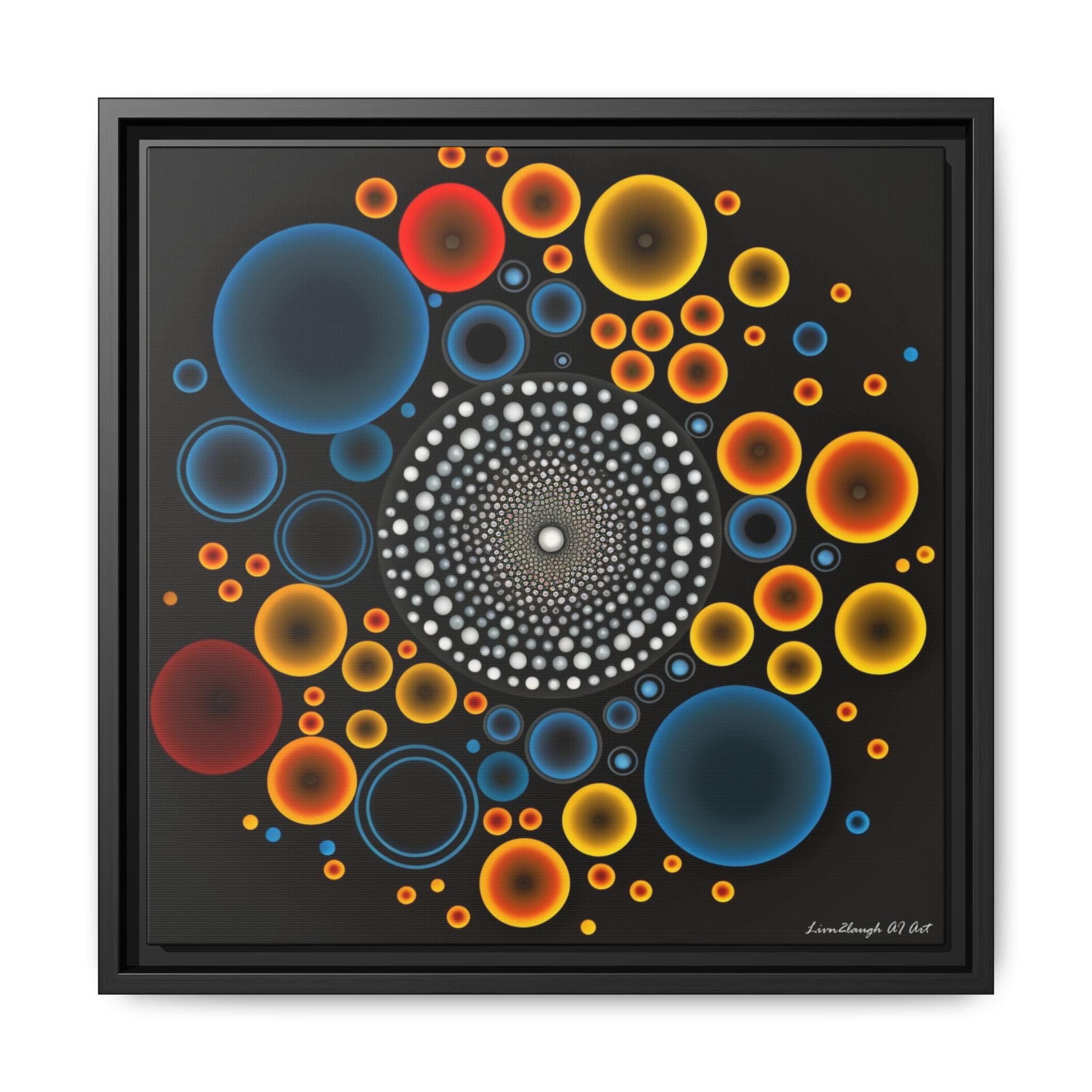 Harmonic Orbits, Matte Canvas, Framed (Multi-color)