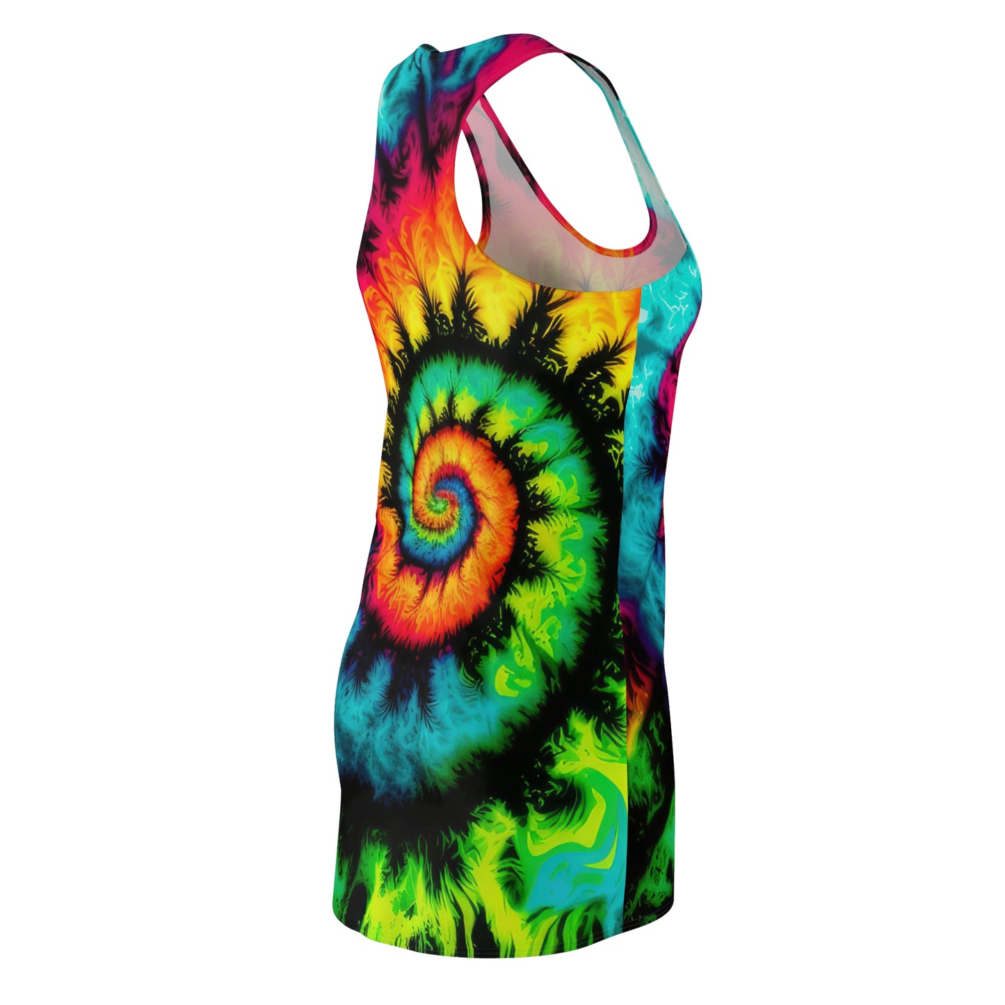 Bold And Beautiful Tie Dye Style Three B, Women's Cut & Sew Racerback Dress (AOP)