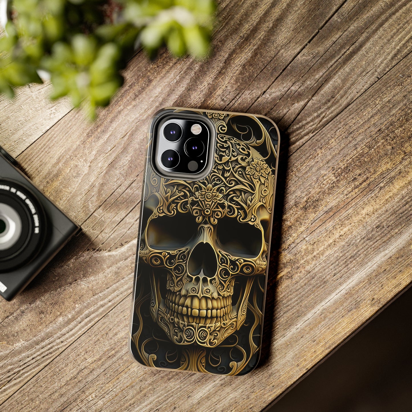 Metallic Chrome Skulls and classic Designed 4 Tough Phone Cases