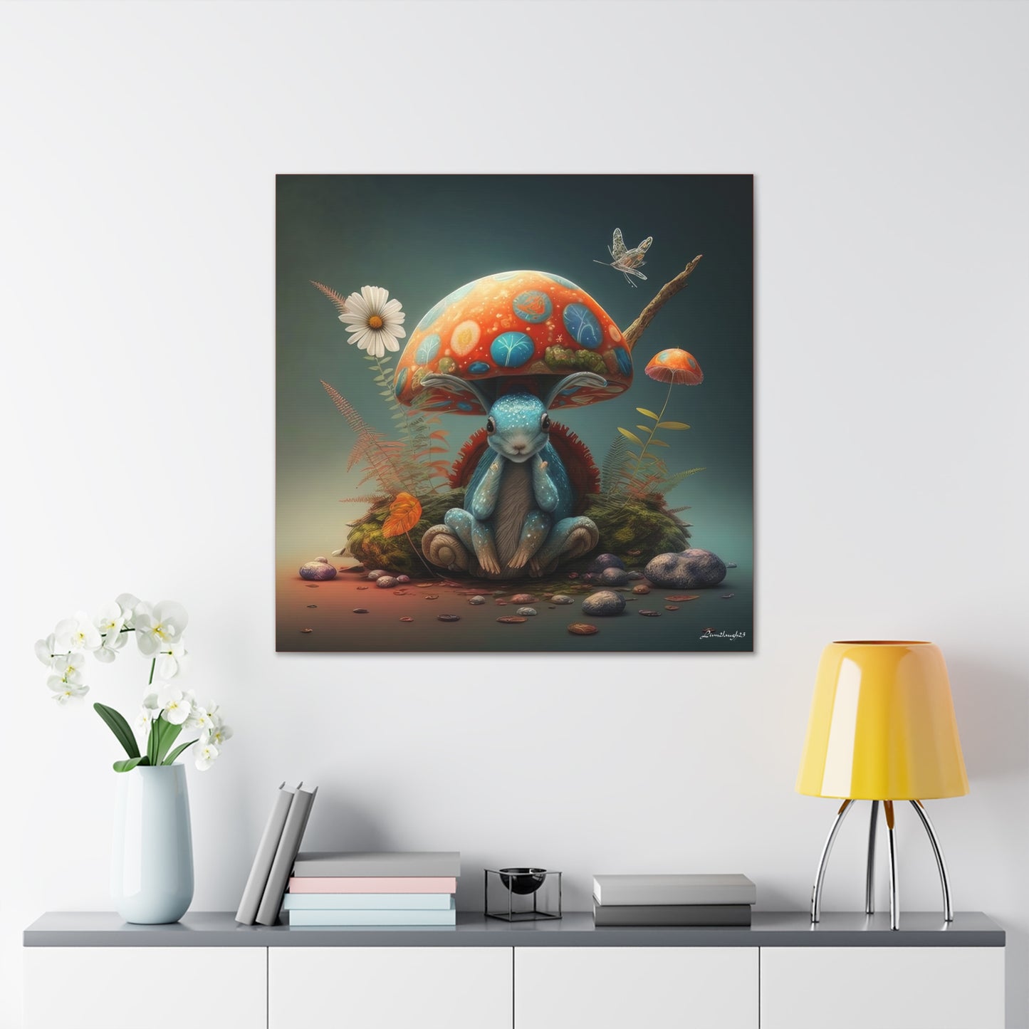 Mystical Animal Mushroom Flowers And Butterfly Canvas Gallery Wraps