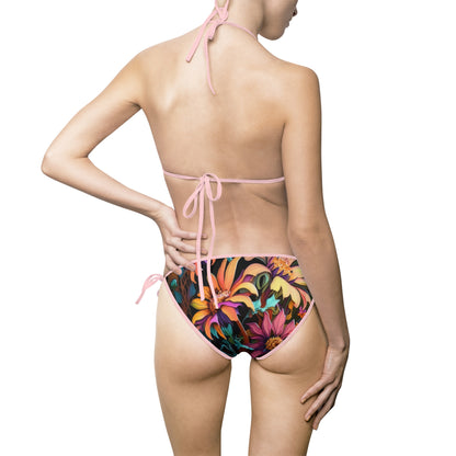 Bold And Beautiful Designed floral Style Three Women's Bikini Swimsuit (AOP)
