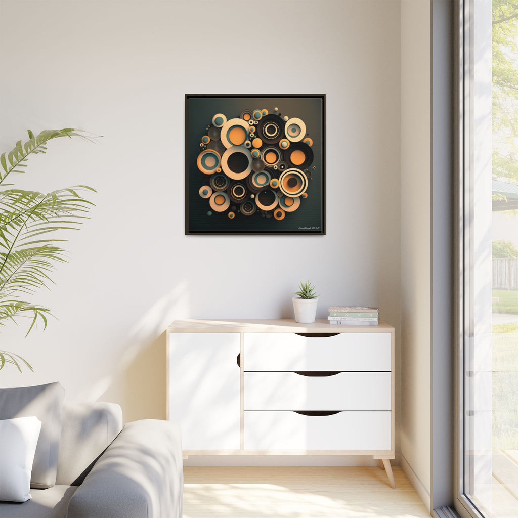 Concentric Harmony, Art Print — Colorful Modern Wall Canvas