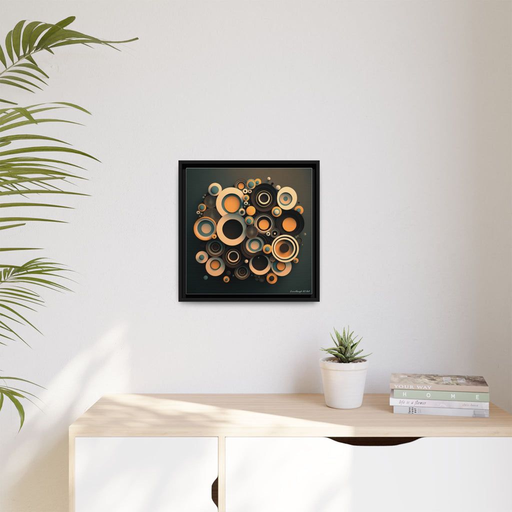 Concentric Harmony, Art Print — Colorful Modern Wall Canvas