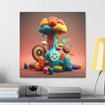 Gummy-Candy Style Mushroom Fun Bliss Canvas Gallery Wraps