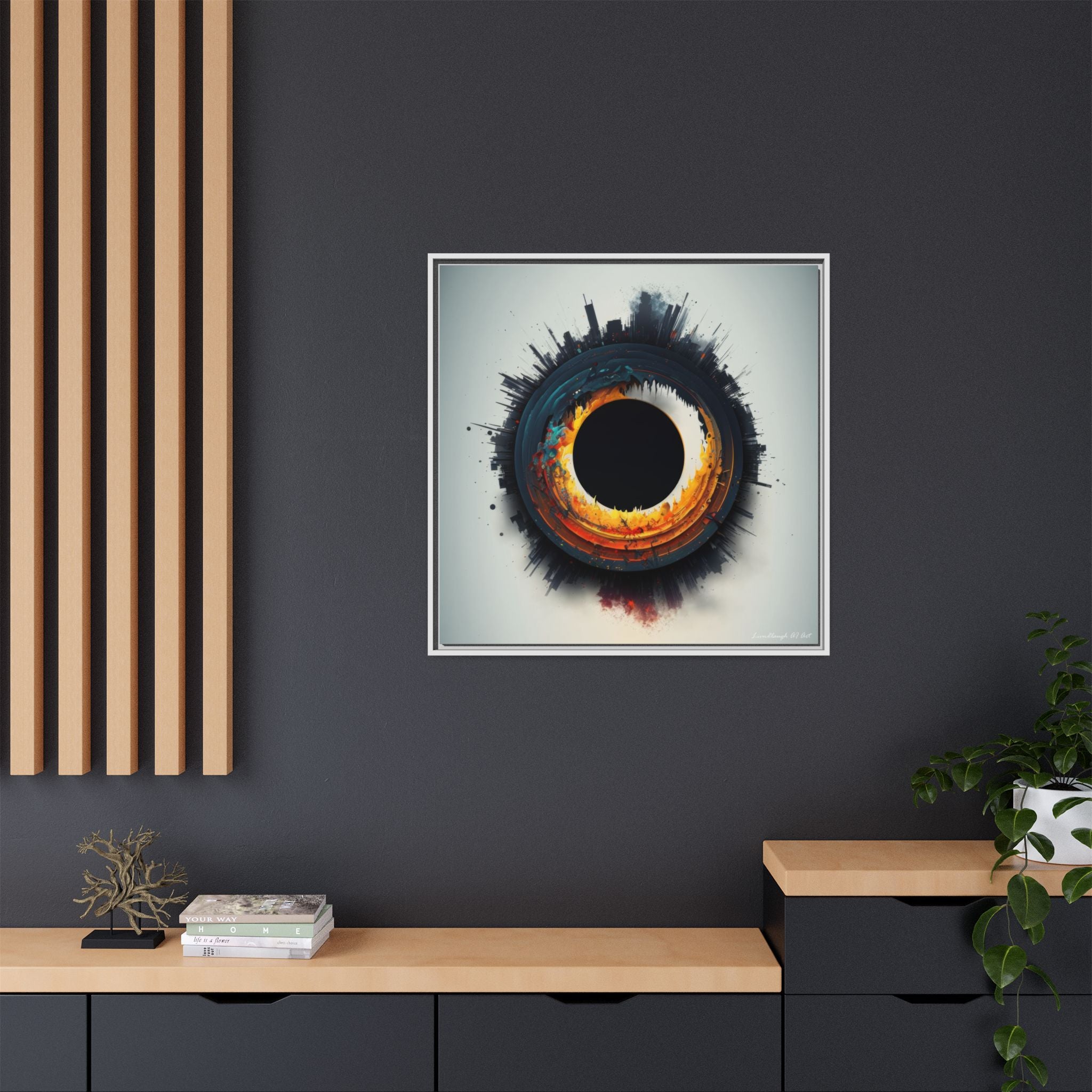 Eclipse of Industry, Art Print — Colorful Modern Wall Canvas
