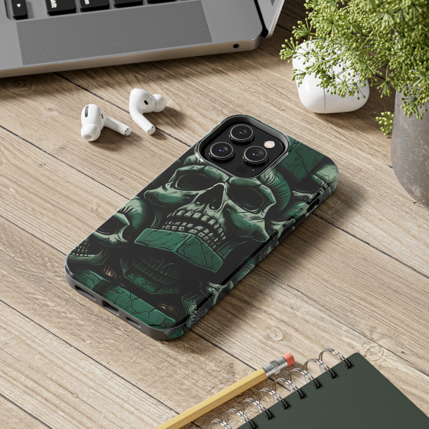 Metallic Chrome Skulls and classic Designed 15 Tough Phone Cases