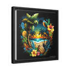 Island Rhythm at Dusk, Art Print — Colorful Modern Wall Canvas