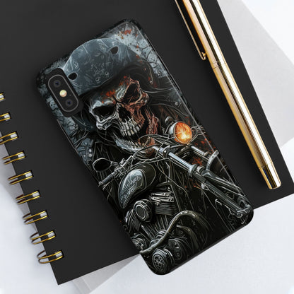 Skull Motorcycle Rider, Ready to Tear Up Road On Beautiful Bike 6 Tough Phone Cases