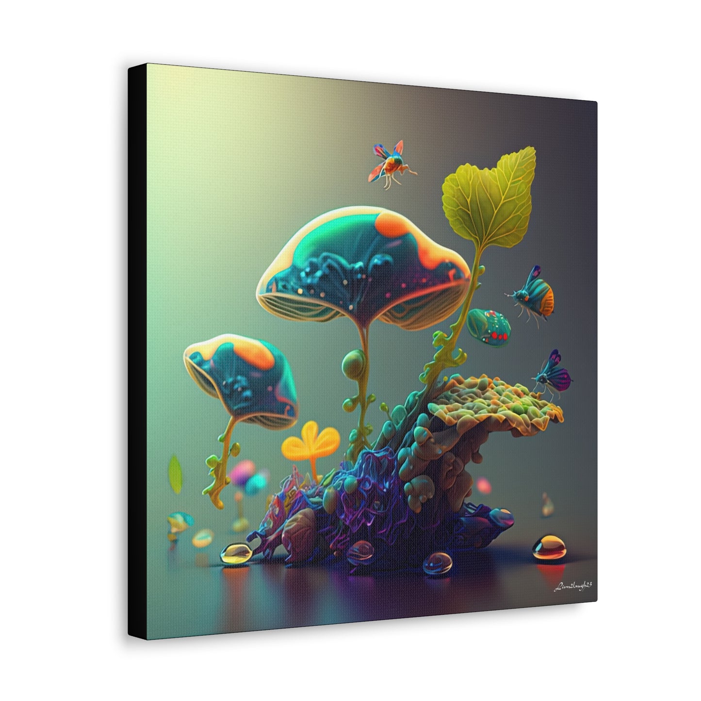 Beautiful Mushroom Luminating Colorful Bliss 6 Canvas Gallery Wraps