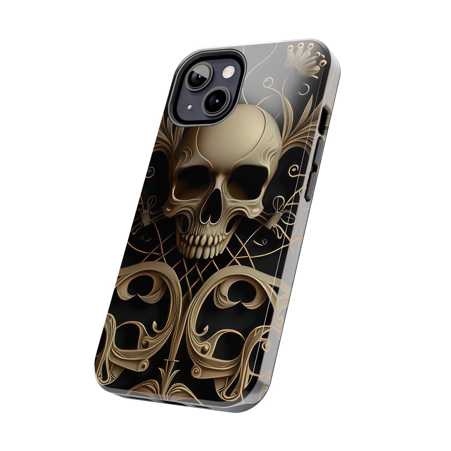 Metallic Chrome Skulls and classic Designed 1 Tough Phone Cases