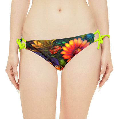 Bold And Beautiful Flowers Style One Strappy Bikini Set (AOP)