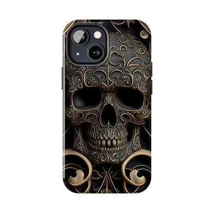 Metallic Chrome Skulls and classic Designed 2 Tough Phone Cases