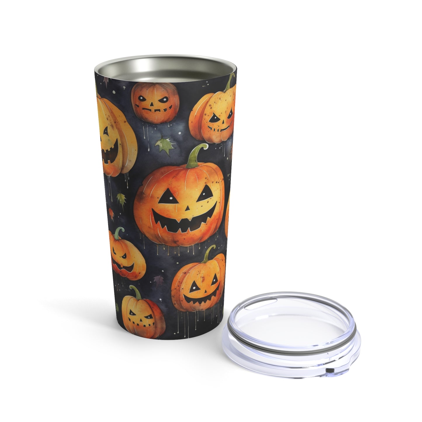 Fall -Halloween Smiling Bold Orange Pumpkin Patch By giraffecreativestudio Tumbler 20oz