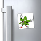 Marijuana Reggae Pot Leaf Man Smoking A Joint With Red Sneakers 1 Magnets