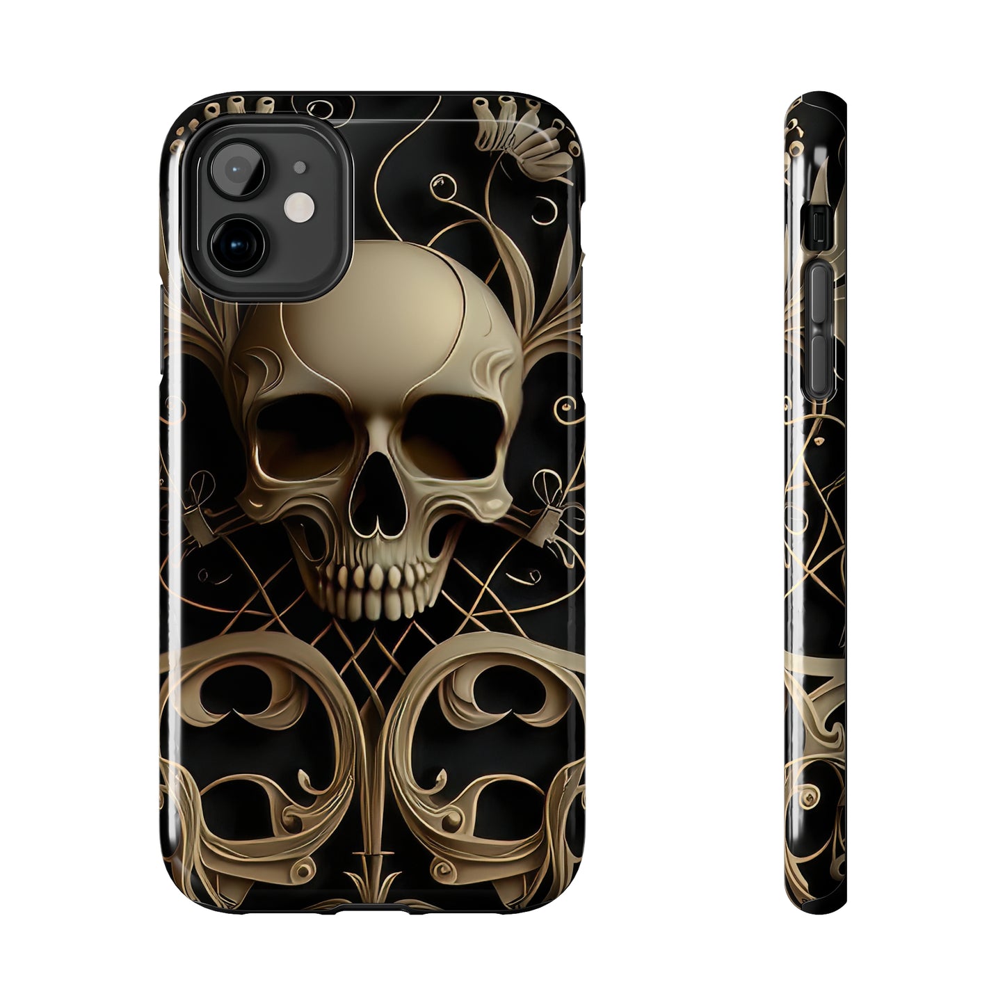 Metallic Chrome Skulls and classic Designed 1 Tough Phone Cases