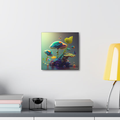 Beautiful Mushroom Luminating Colorful Bliss 6 Canvas Gallery Wraps