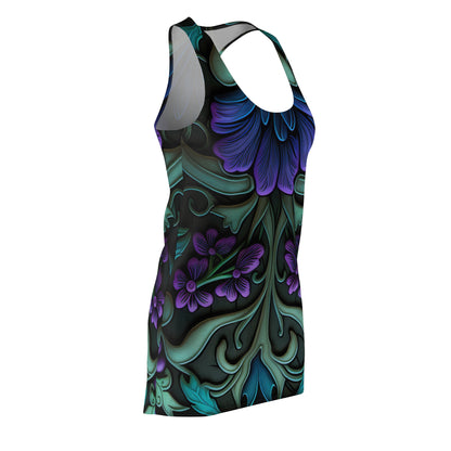 Gothic Bold & Beautiful flower floral Style 3 A, Women's Cut & Sew Racerback Dress (AOP)