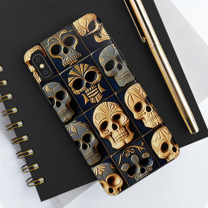 Metallic Chrome Skulls and classic Designed 17 Tough Phone Cases