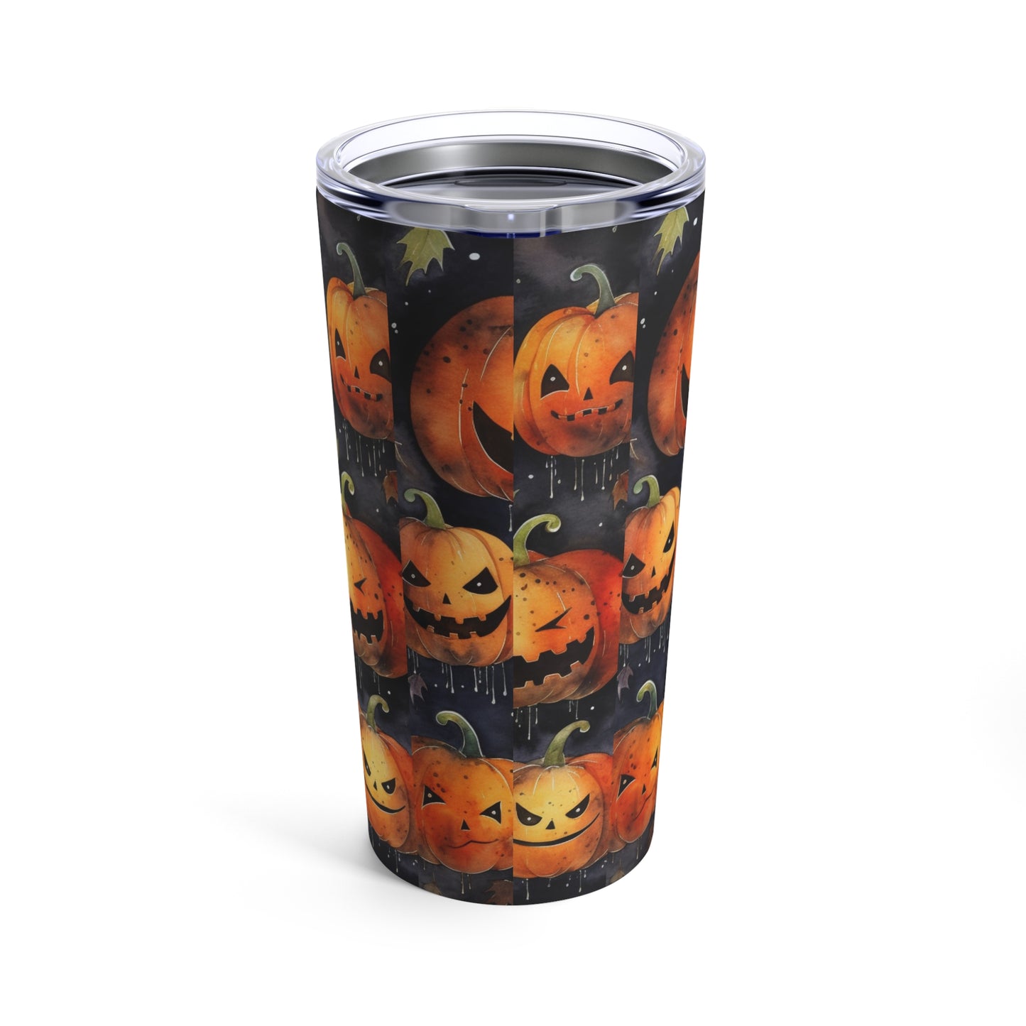 Fall -Halloween Smiling Bold Orange Pumpkin Patch By giraffecreativestudio Tumbler 20oz