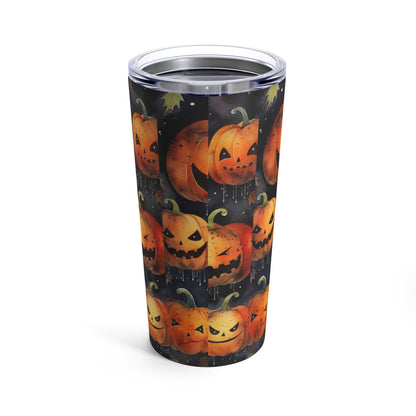 Fall -Halloween Smiling Bold Orange Pumpkin Patch By giraffecreativestudio Tumbler 20oz