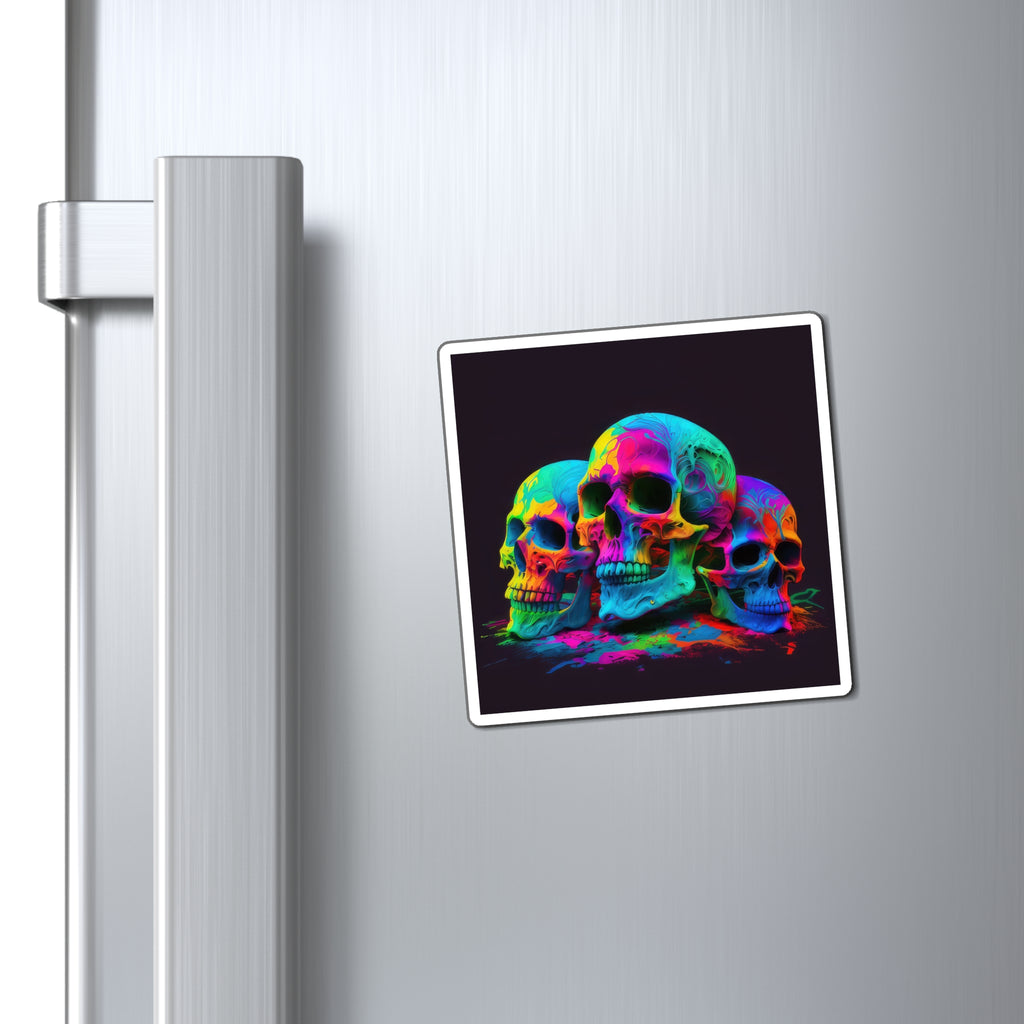 Bold And Beautiful Tie Dye Skulls, Style 10 Magnets