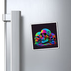 Bold And Beautiful Tie Dye Skulls, Style 10 Magnets