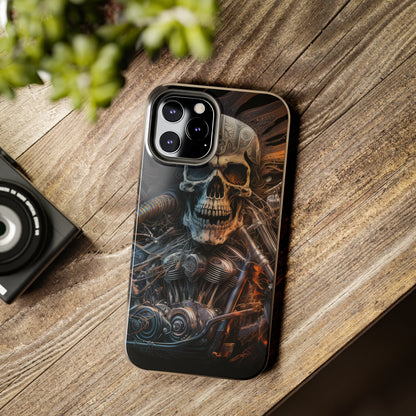 Skull Motorcycle Rider, Ready to Tear Up Road On Beautiful Bike 8 Tough Phone Cases