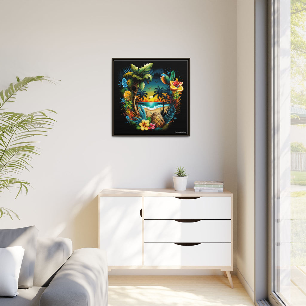 Island Rhythm at Dusk, Art Print — Colorful Modern Wall Canvas