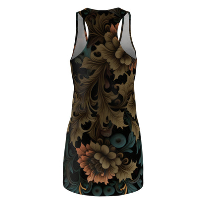 Gothic Bold & Beautiful flower floral Style 7 A, Women's Cut & Sew Racerback Dress (AOP)
