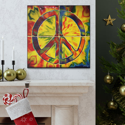 Coolio Tie Dye Hippie Peace Sign Canvas Gallery Wraps