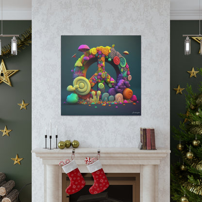 Fantastic Gummie Hippie Peace Sign Canvas Gallery Wraps