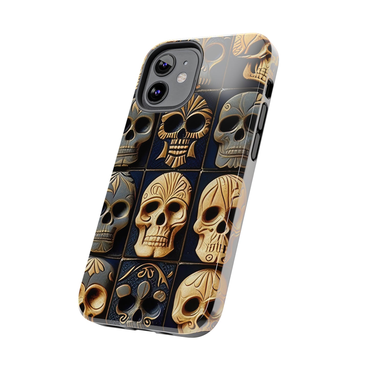 Metallic Chrome Skulls and classic Designed 17 Tough Phone Cases