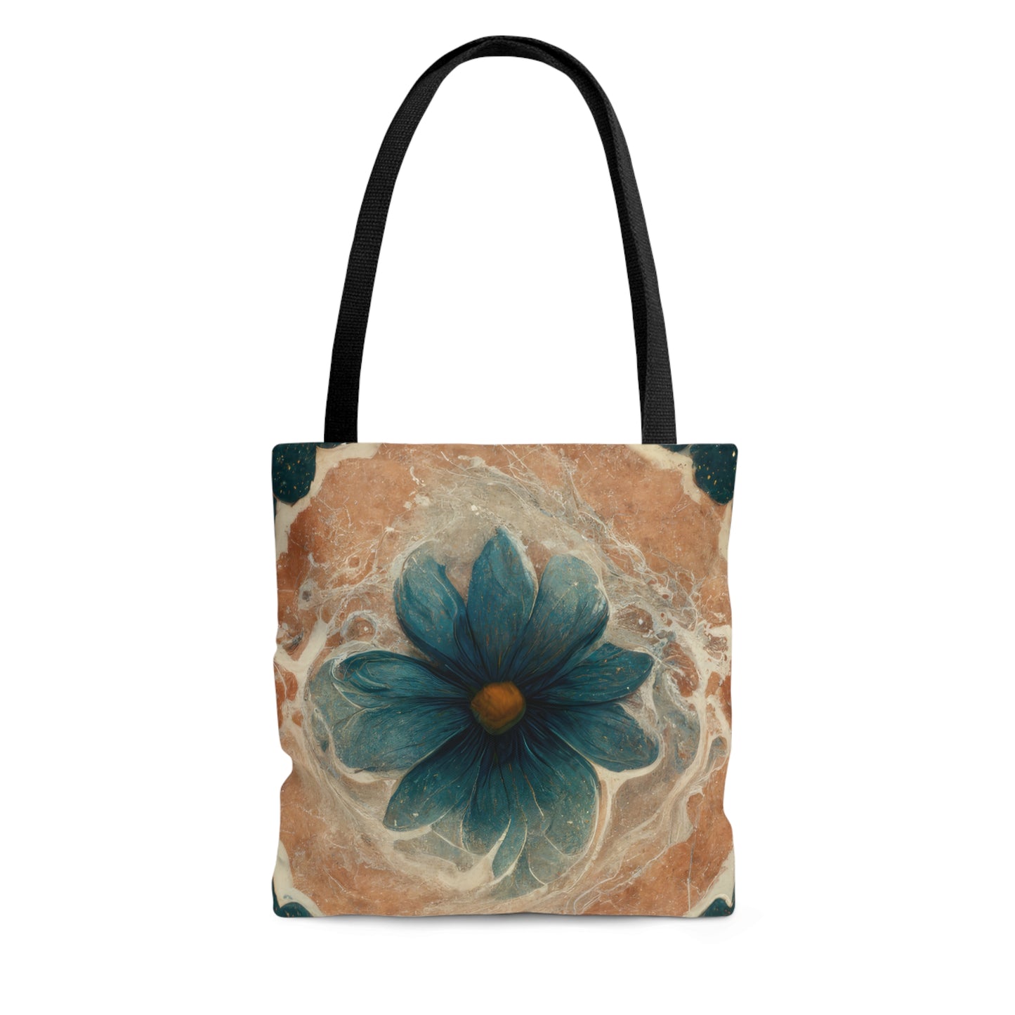 Bold And Beautiful White, Grey And Blue Floral Style 2 Tote Bag (AOP)