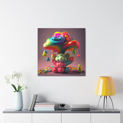 Gummy-Candy Style Mushroom Fun Bliss Cute Animal Canvas Gallery Wraps