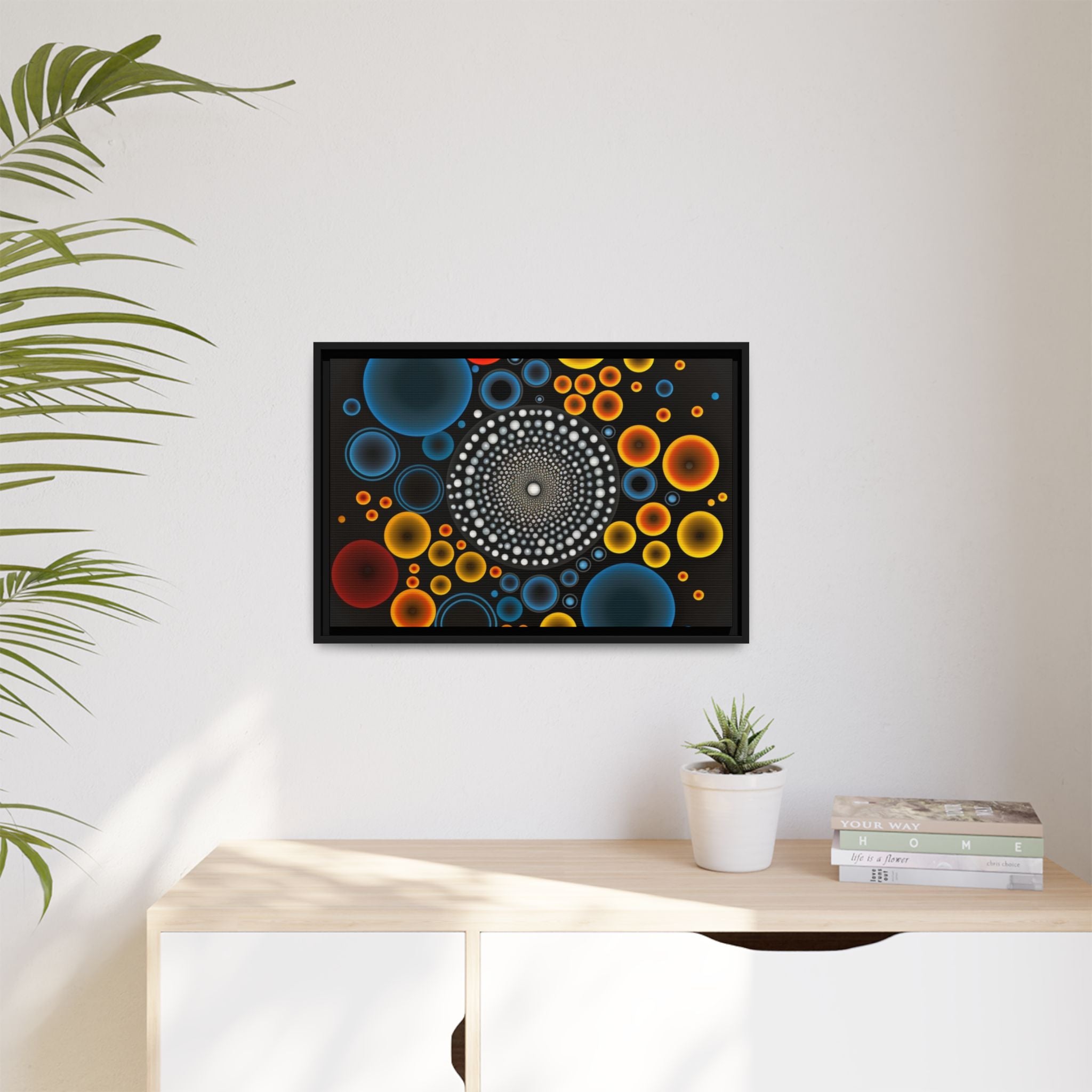 Harmonic Orbits, Matte Canvas, Framed (Multi-color)