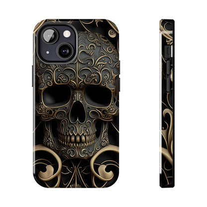 Metallic Chrome Skulls and classic Designed 2 Tough Phone Cases