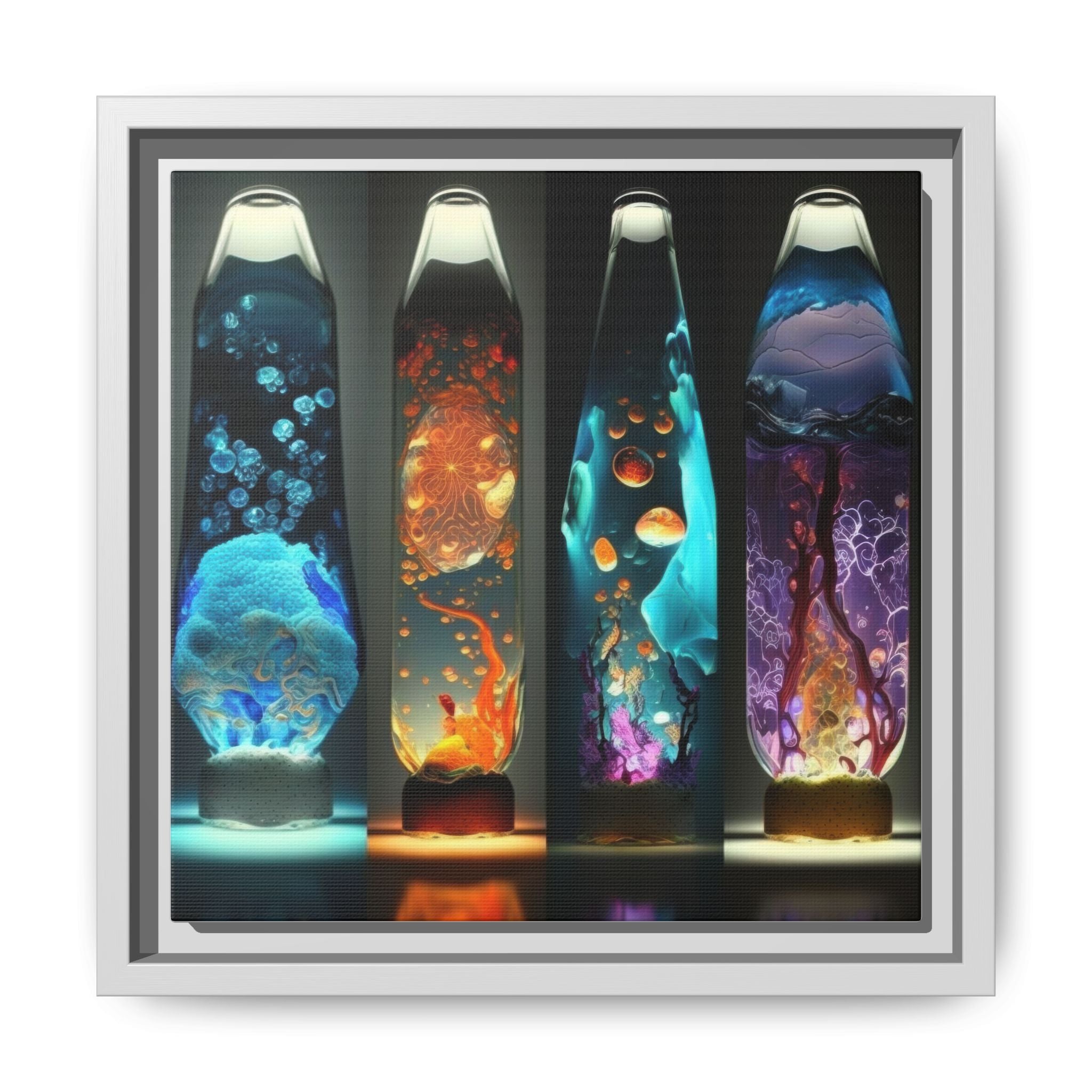Elemental Currents, Art Print — Colorful Modern Wall Canvas