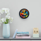 Happy Tie Dye Face Style 1 Wall Clock