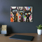 Doodle Abstract Black Cat By DaFlowerChild Aluminum Composite Panels